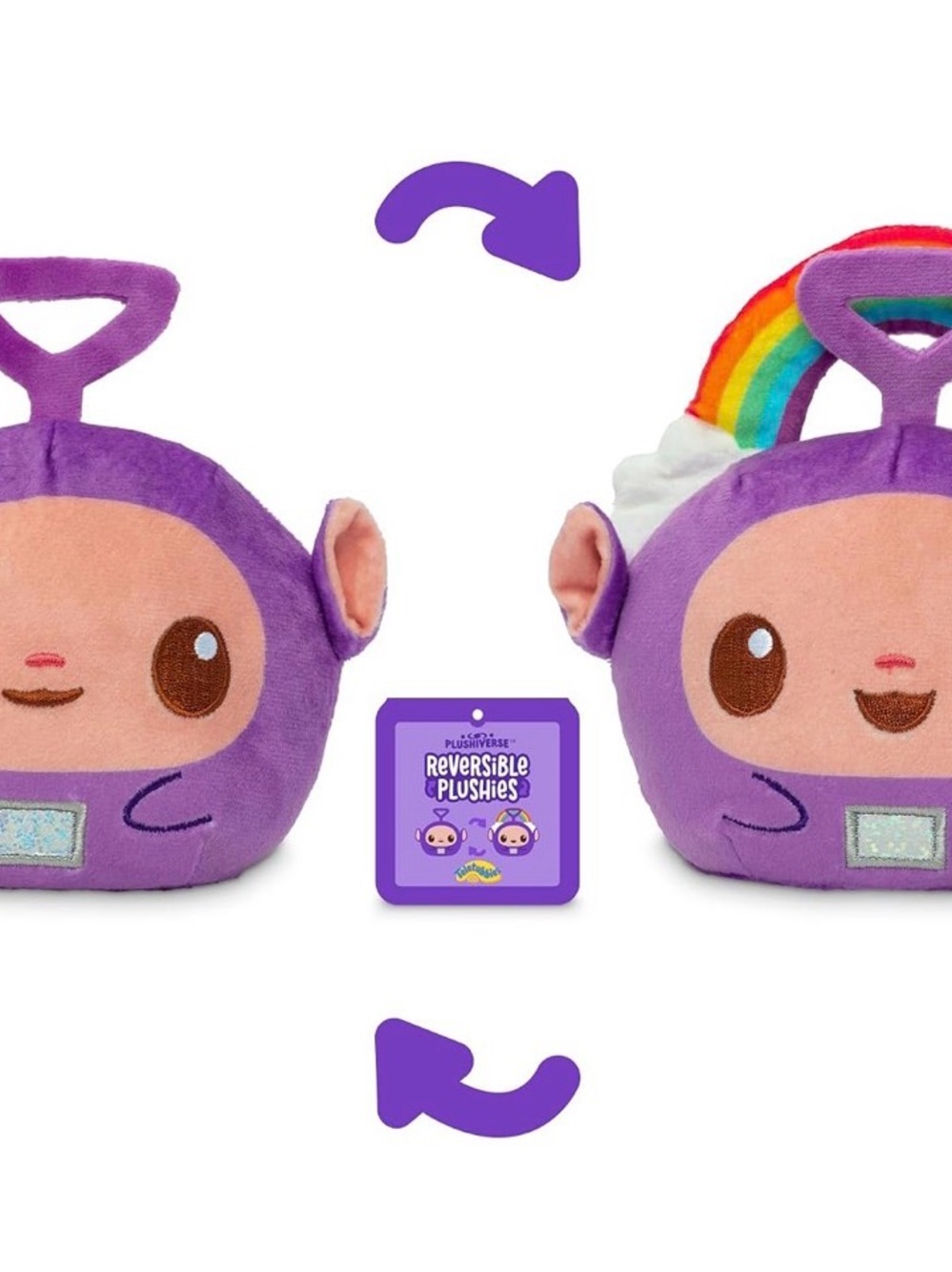 Plushiverse Reversible Purple Plushie - Cute Two-in-One Stuffed Animal tinkywink